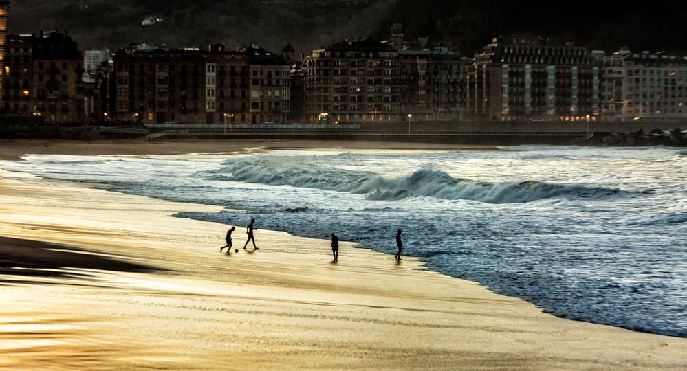 Sunset Beach Play by Jois Domont ( J.L.G.) — canvas wall art