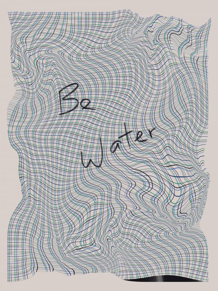 Be Water Abstract by Little Dean — canvas wall art
