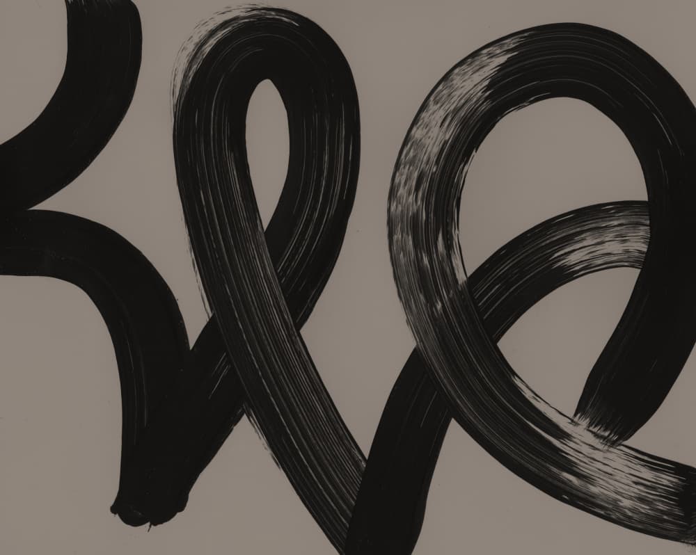 Dynamic Black Strokes by Edward Selkirk — canvas wall art