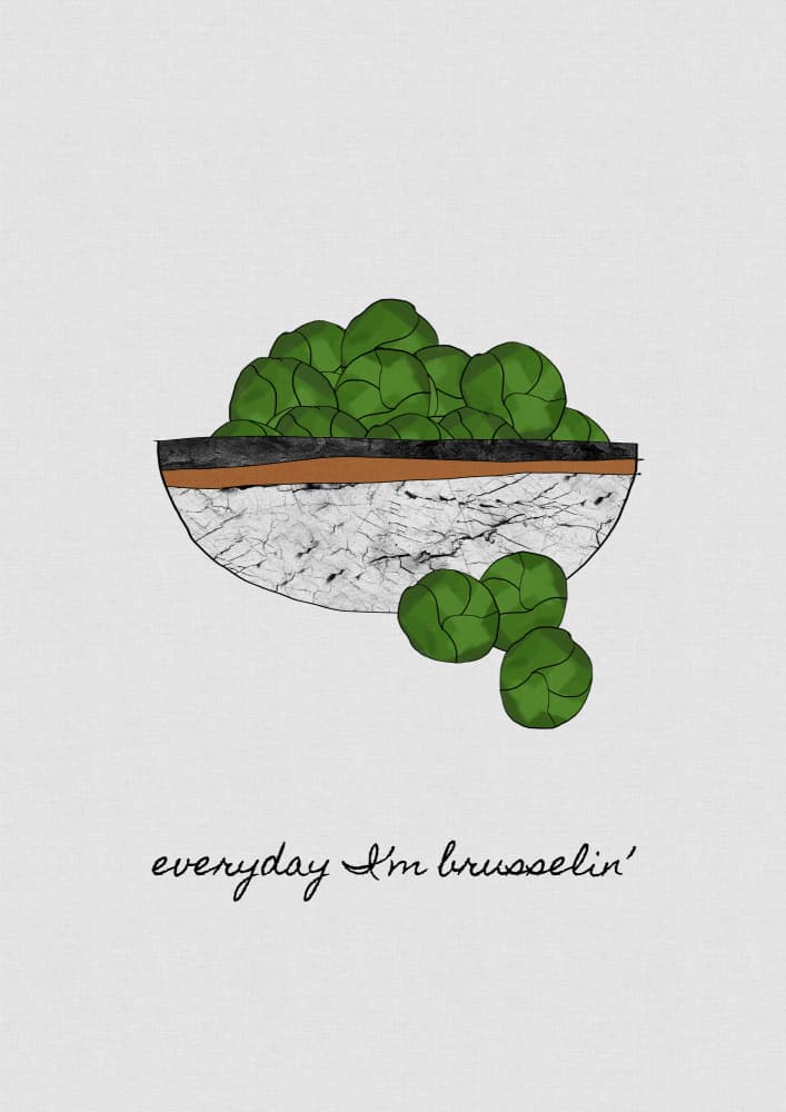 Brussels Sprouts Humor by Orara Studio — canvas wall art