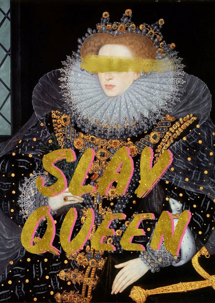 Slay Queen Portrait by Talitha McQueen — canvas wall art