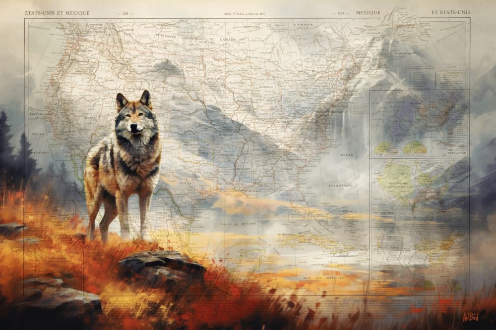 Wolf Valley by thomas chedeville — canvas wall art