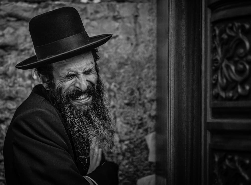 Hasidic Man Praying by Tomer Eliash — canvas wall art