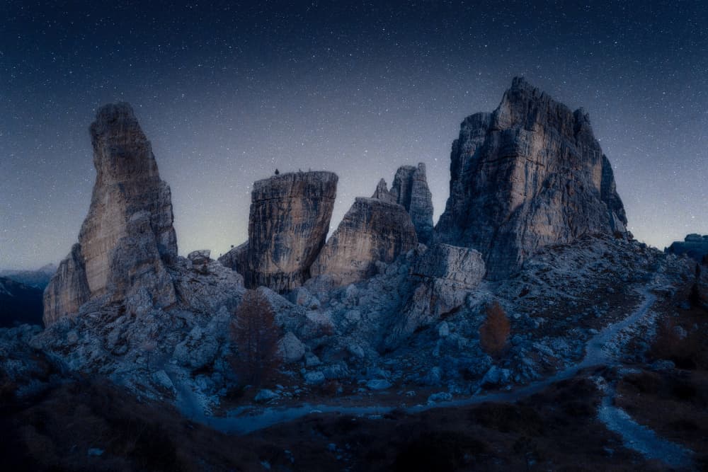 Starry Mountain Peaks by David Ilkovic EP AFIAP — canvas wall art
