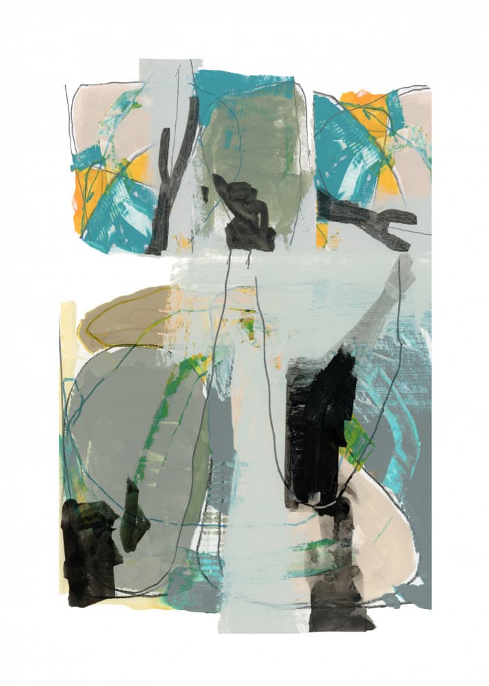 Serene Abstract Landscape by cartissi — canvas wall art