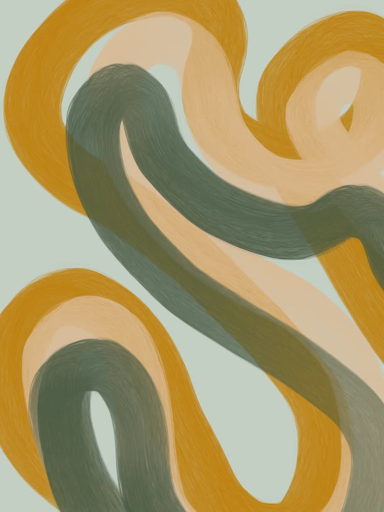 Muted Organic Flow by Studio Palette — canvas wall art