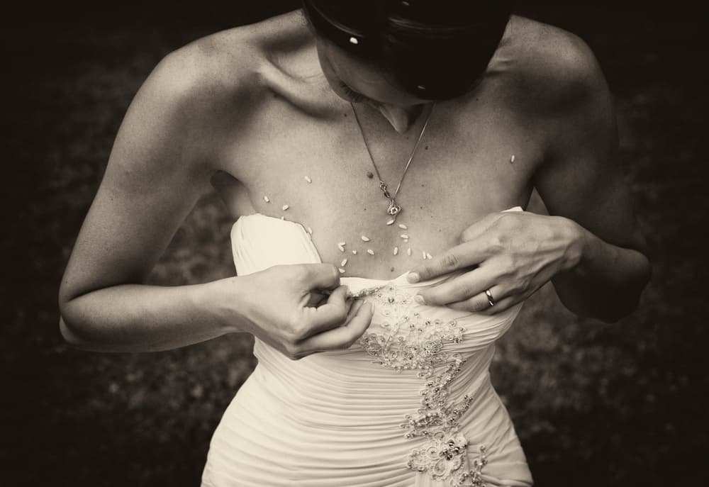 Candid Bride with Rice by Giorgio Toniolo — canvas wall art