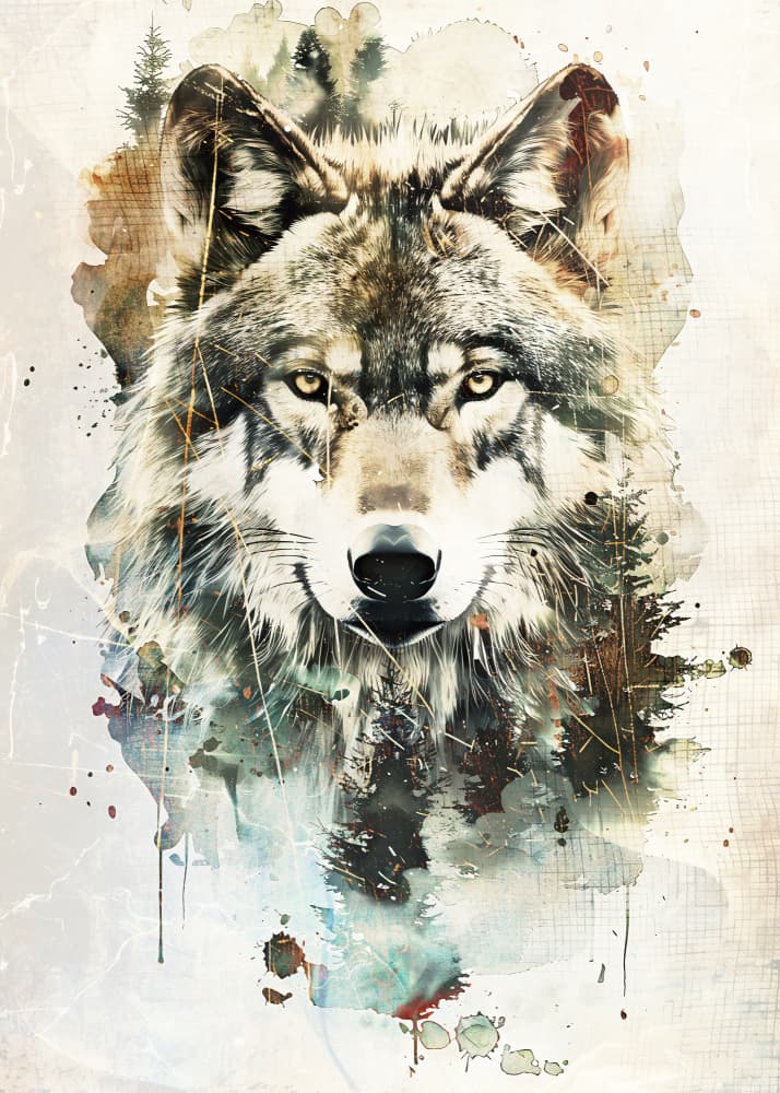 Wild Wolf Spirit by Rafal Kulik — canvas wall art