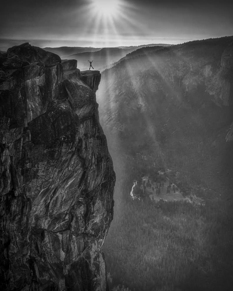 Cliff Edge Triumph by Frank W. — canvas wall art