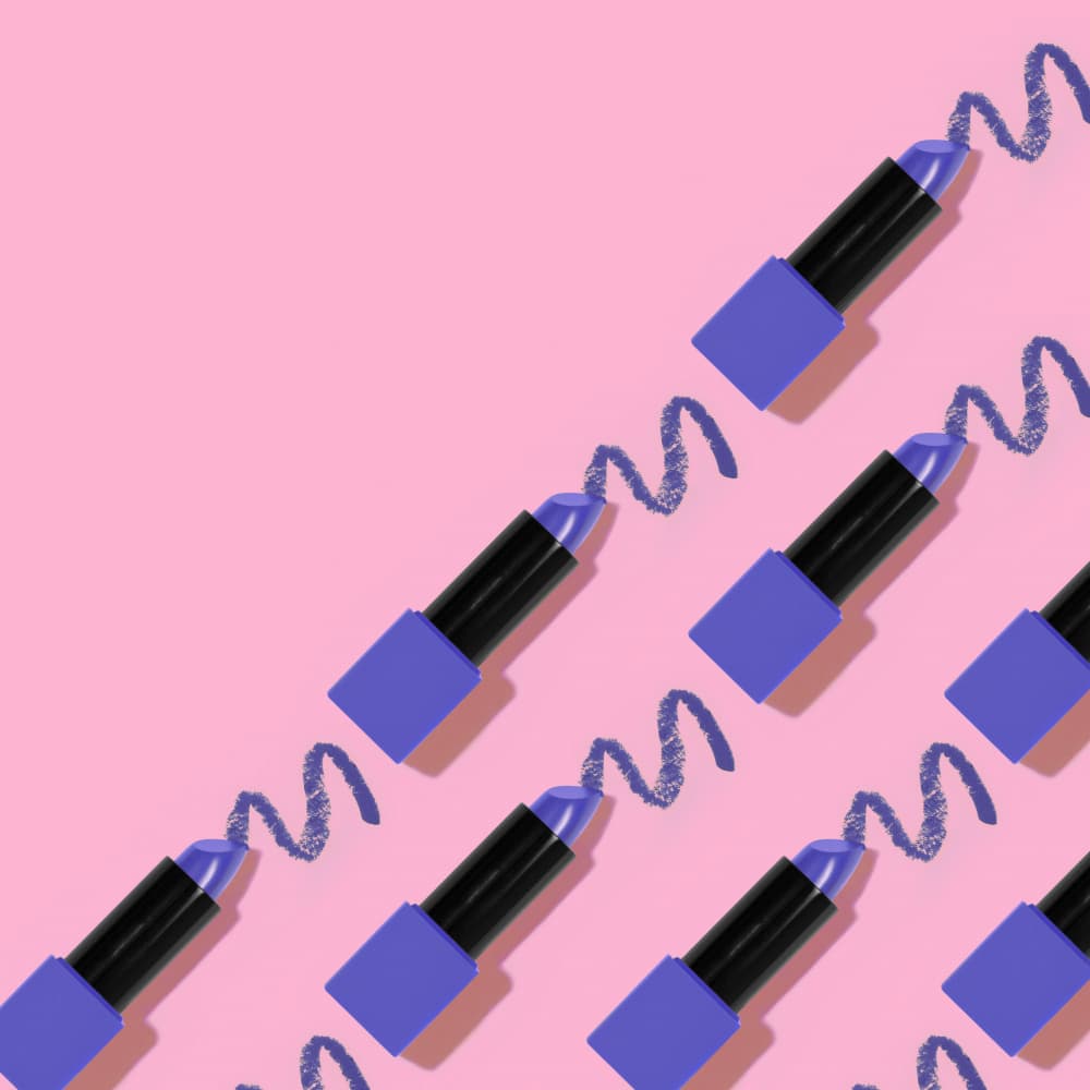 Vibrant Purple Lipsticks by Julia Ramiro — canvas wall art
