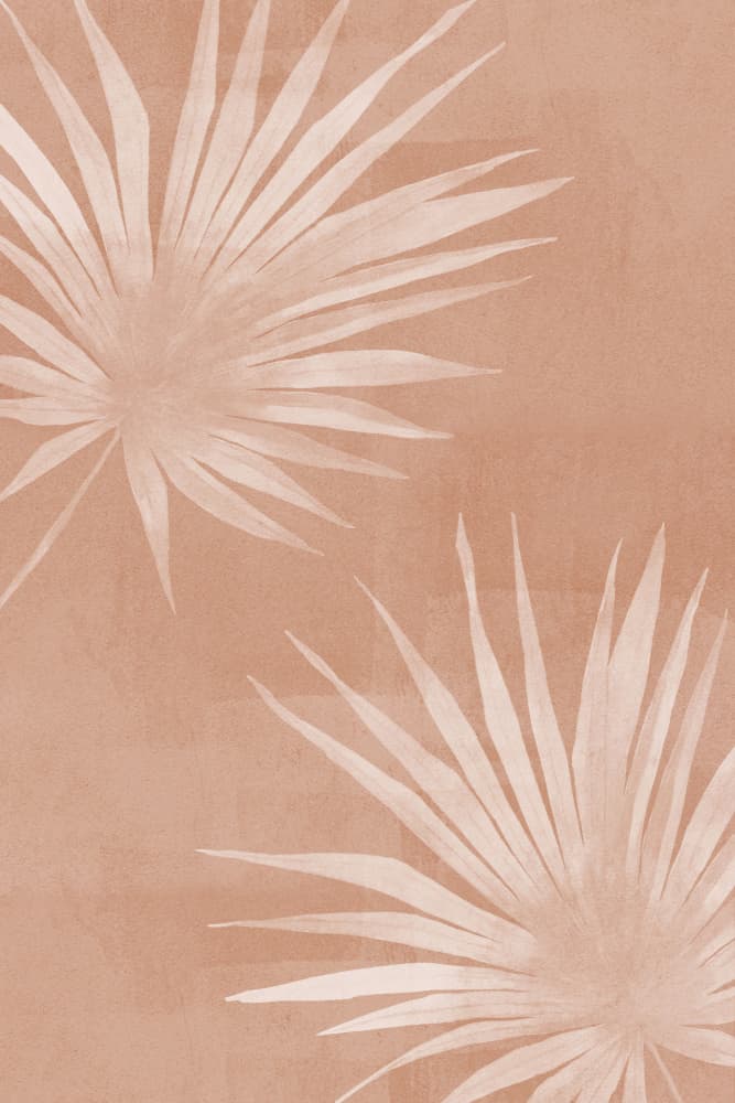 Terracotta Palm Leaves by Melloi Art Prints — canvas wall art