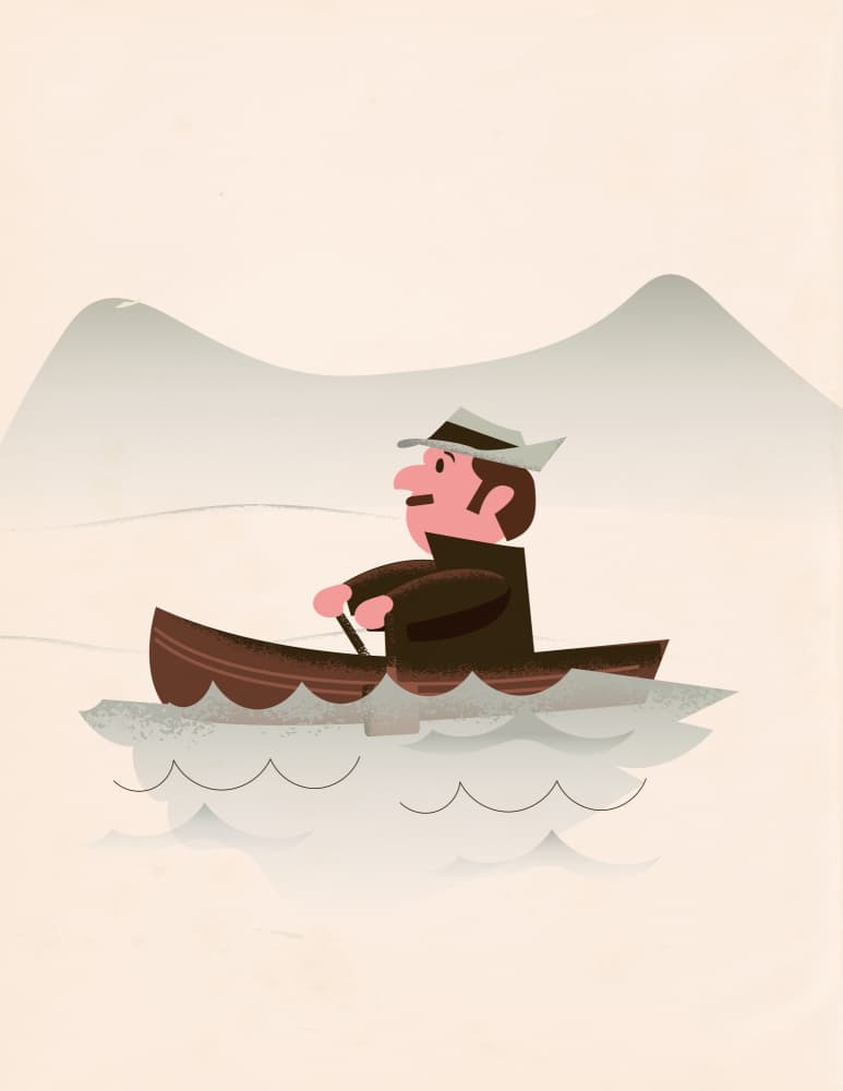 Serene Boat Trip by Nicholas — canvas wall art