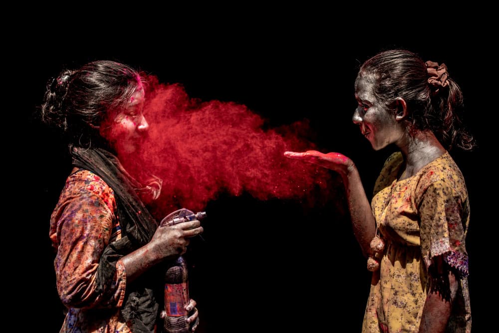Holi Powder Celebration by Rakibul Alam Khan — canvas wall art