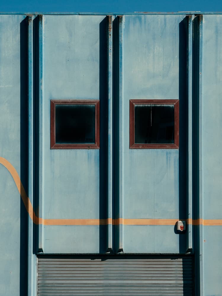 Blue Urban Facade by Andy Bauer — canvas wall art