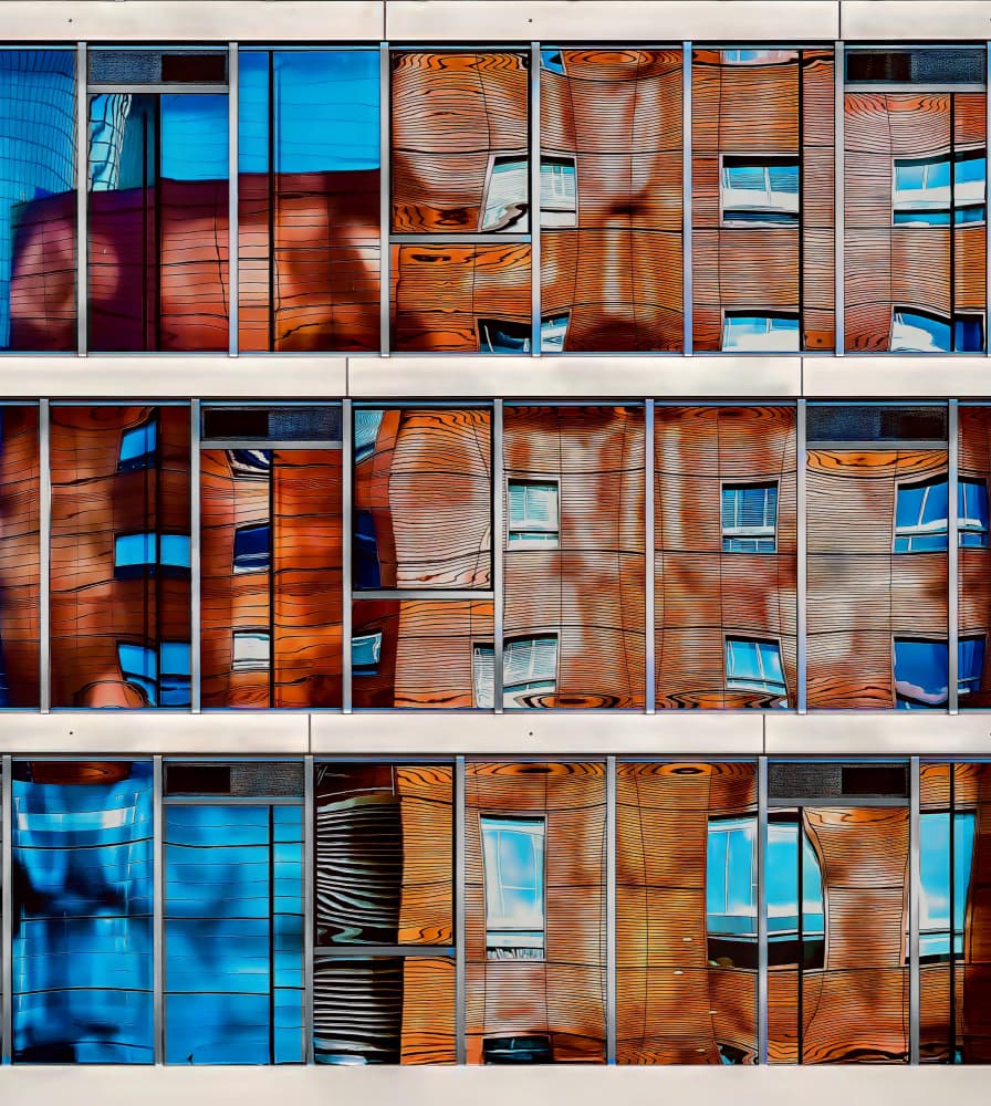 Abstract City Reflections by Arnon Orbach — canvas wall art