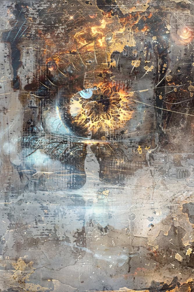 Golden Eye Gaze by Rafal Kulik — canvas wall art