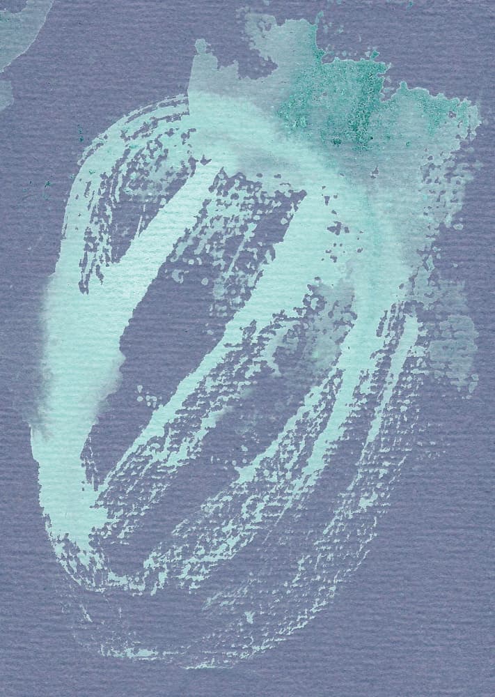 Aqua Teal Oval Shape by Santhosh ch — canvas wall art