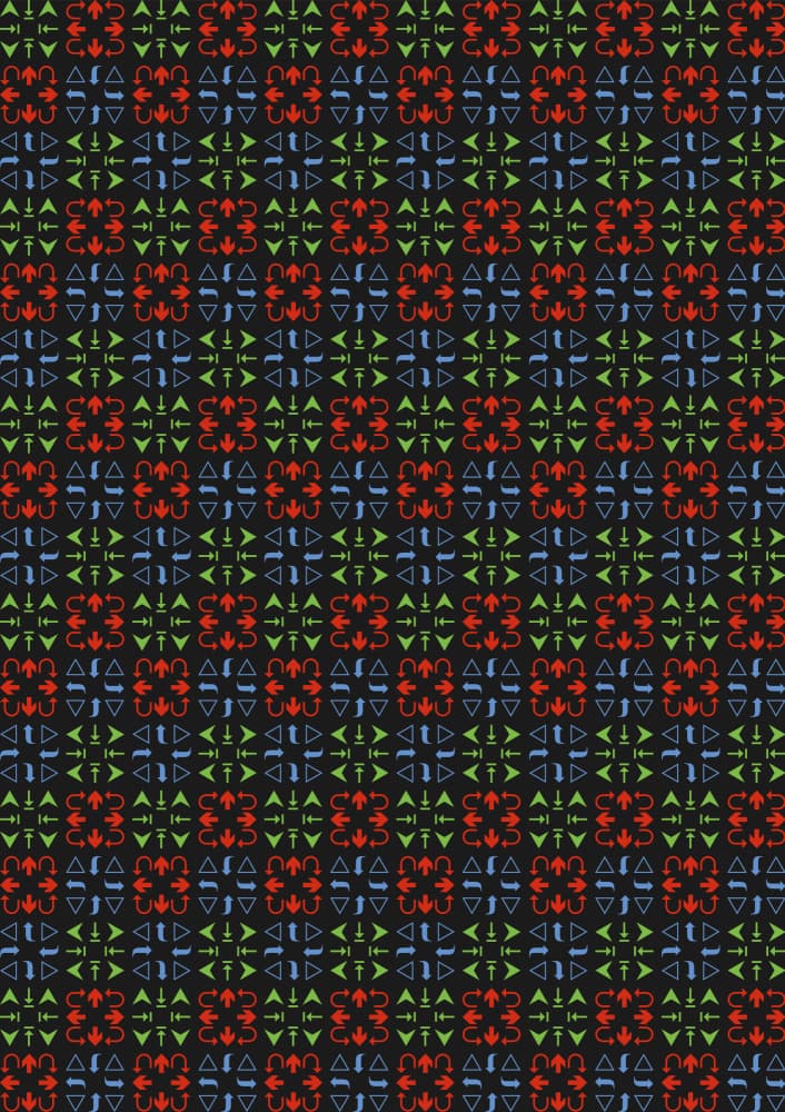 Vibrant Geometric Arrows by kathrinmay — canvas wall art