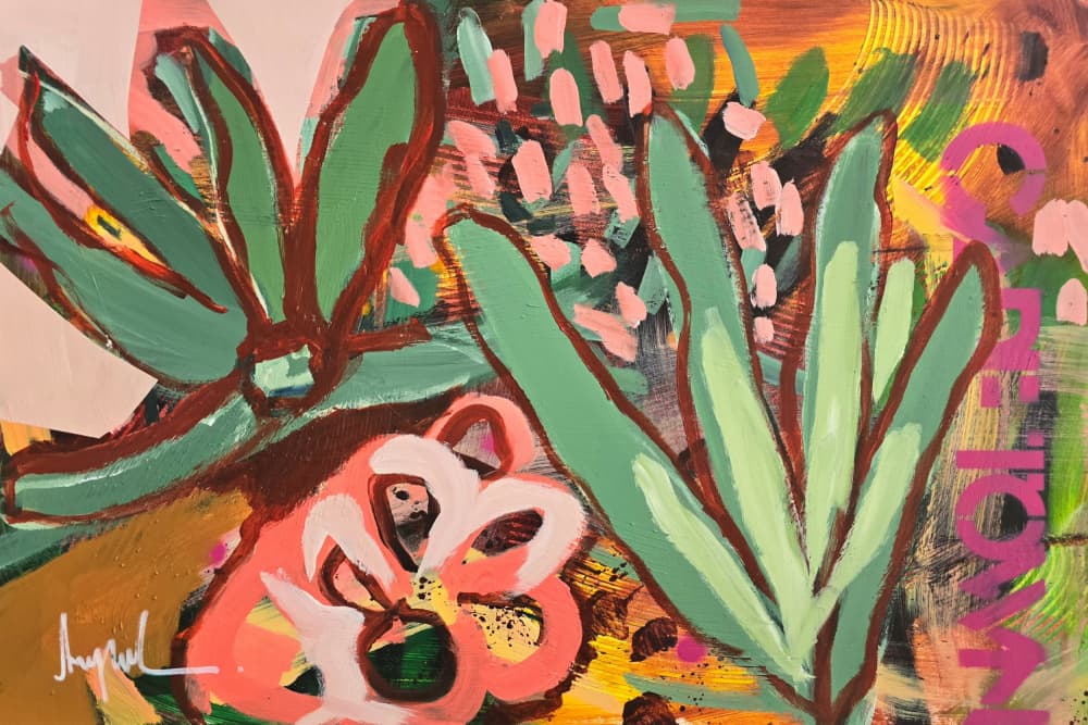Vibrant Botanical Leaves by Angela Maritz — canvas wall art