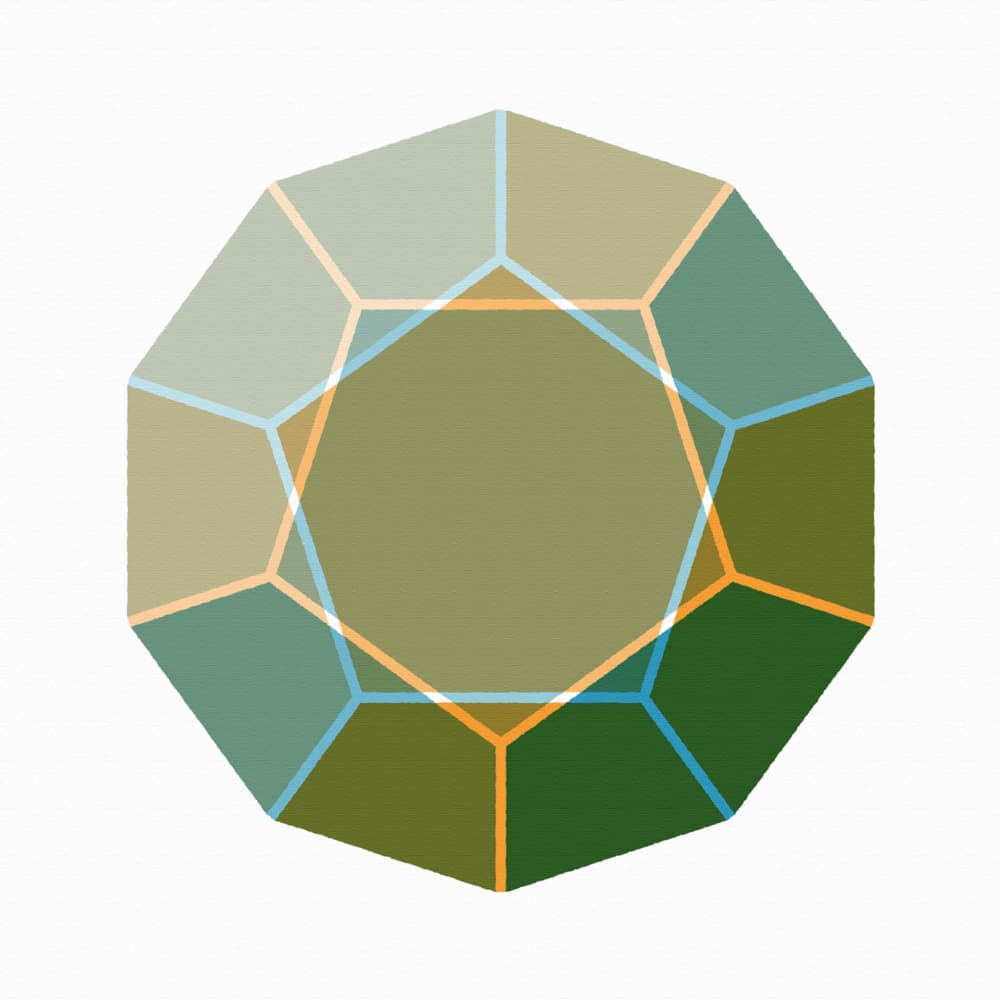 Translucent Geometric Forms by Rafa Mateo — canvas wall art