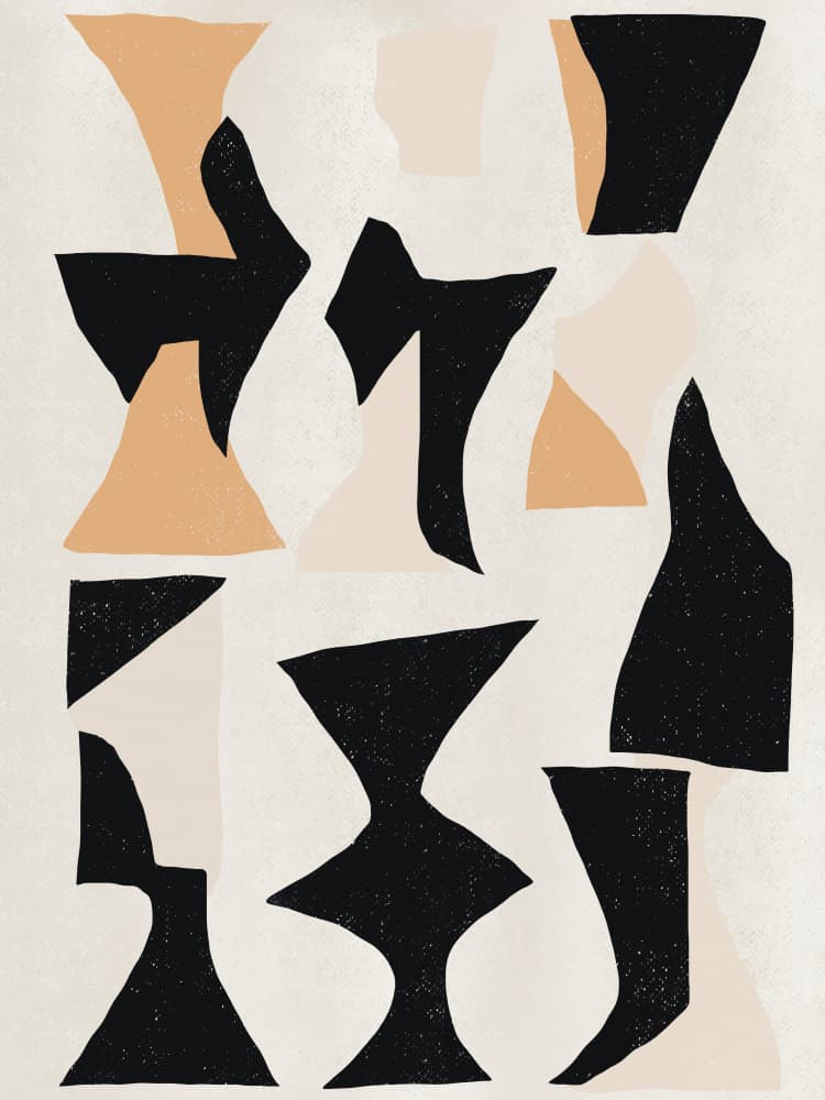 Abstract Organic Forms by Little Dean — canvas wall art