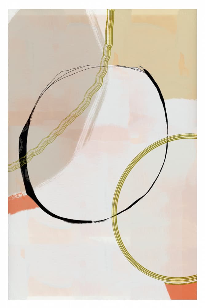 Abstract Gold Circles by cartissi — canvas wall art