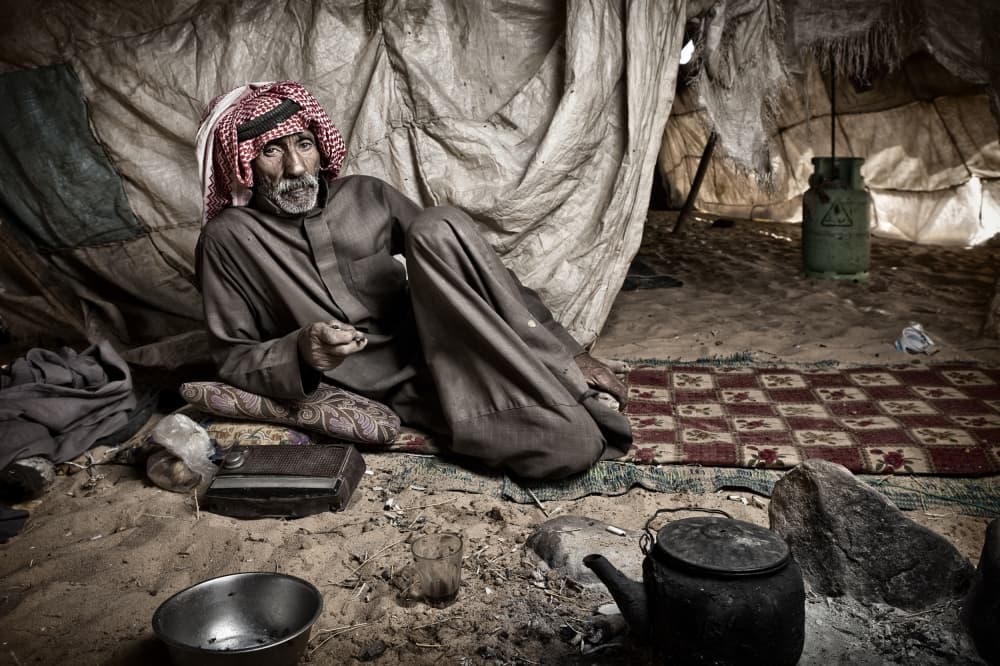 Pensive Bedouin Man by Ben McRae — canvas wall art