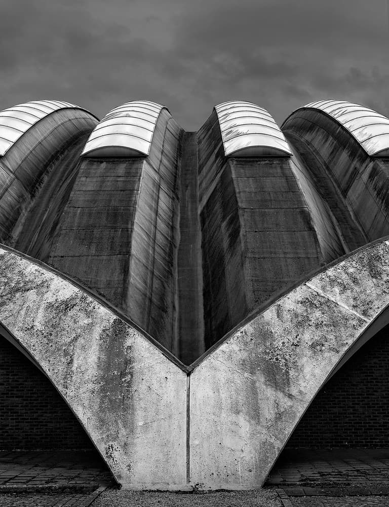 Brutalist Concrete Arches by Jef Van den Houte — canvas wall art