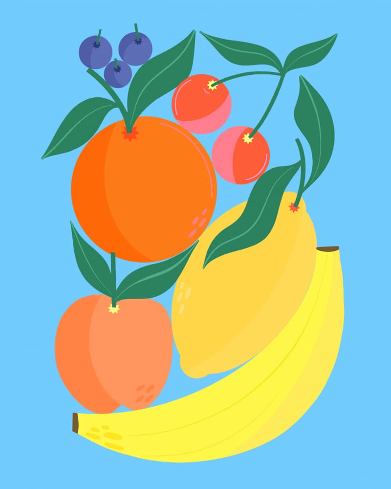 Stacked Fruits by Melissa Donne — canvas wall art