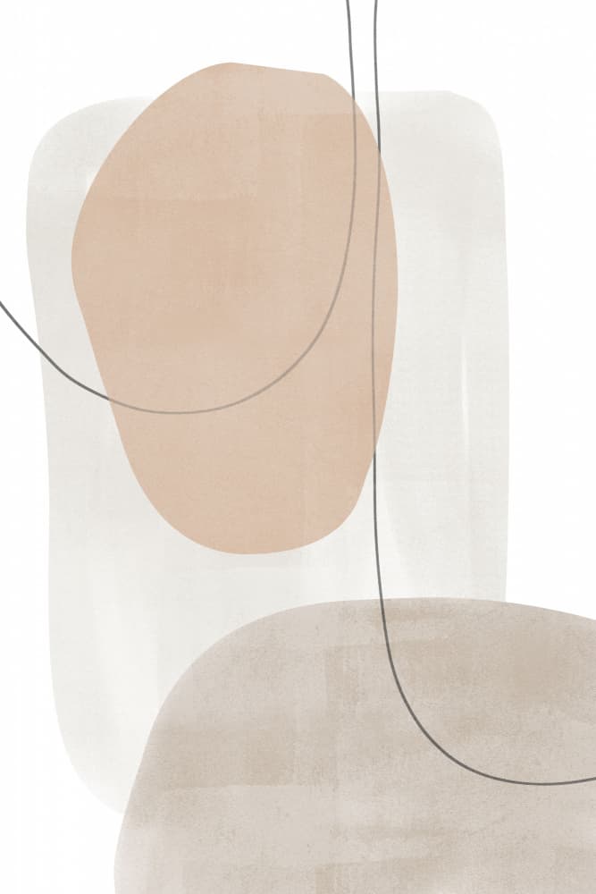 Neutral Organic Shapes by Melloi Art Prints — canvas wall art