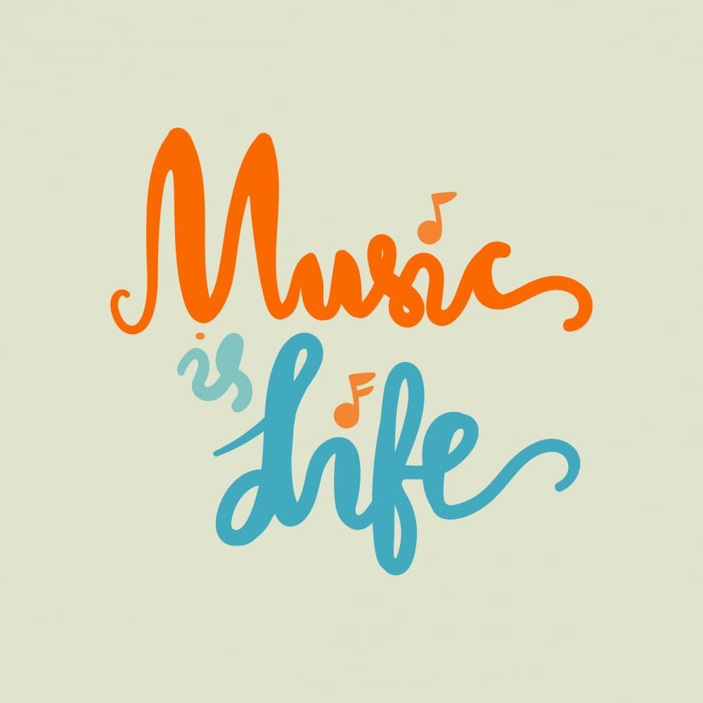 Music Is Life Quote by Marika Barsrsind — canvas wall art