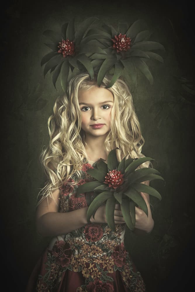 Whimsical Flower Child by Carola Kayen-Mouthaan — canvas wall art