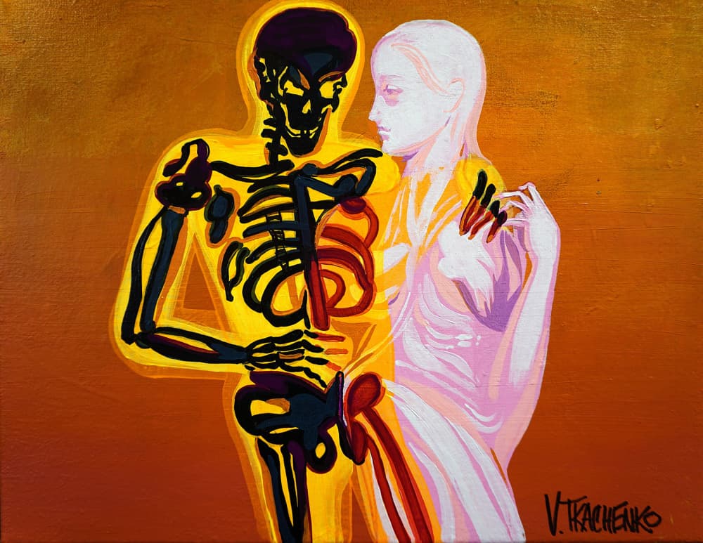 Skeleton's Embrace by Victor Tkachenko — canvas wall art