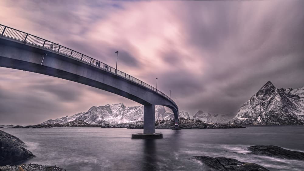Nordic Winter Bridge by Jie Jin — canvas wall art