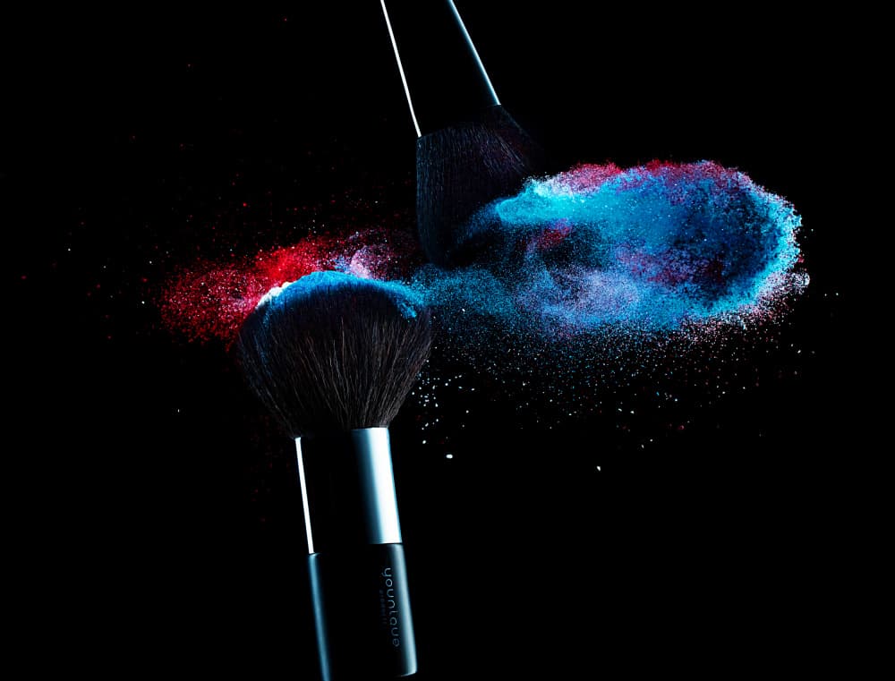 Colorful Makeup Explosion by John Hoey — canvas wall art