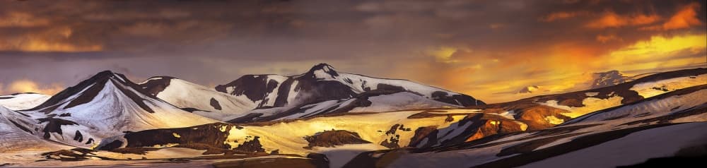Majestic Golden Peaks by Pagniez — canvas wall art