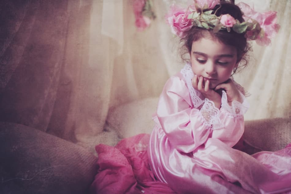 Dreamy Pink Princess by Elena Gromova — canvas wall art