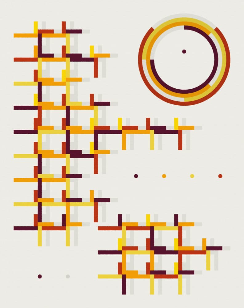 Warm Geometric Pattern by Rafa Mateo — canvas wall art