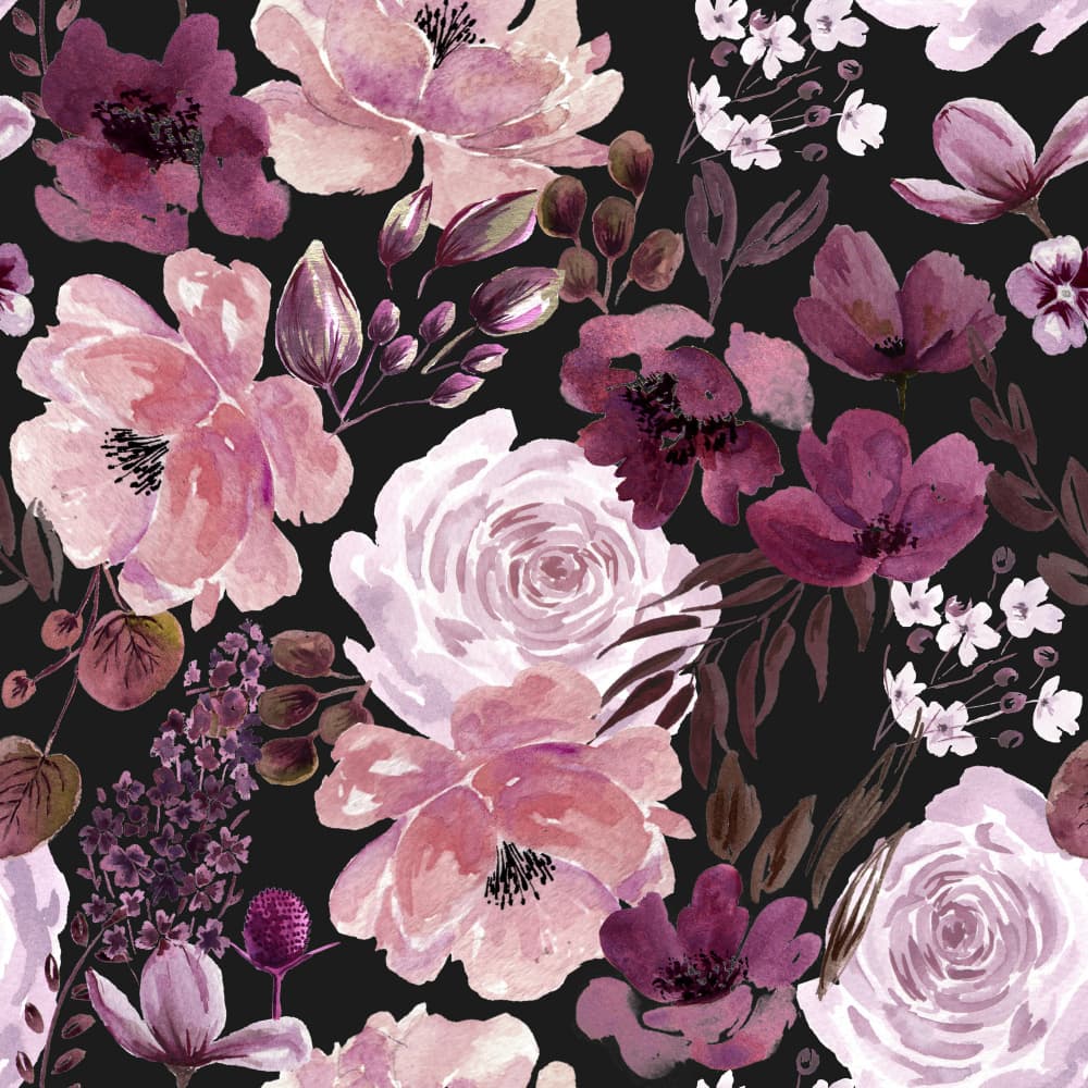 Floral Chaos Watercolor Pattern Warm by Anis Illustration — canvas wall art