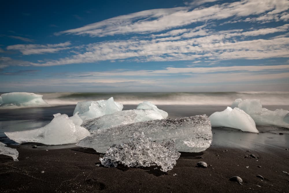 Glacial Ice Beach by Franco Farinati — canvas wall art