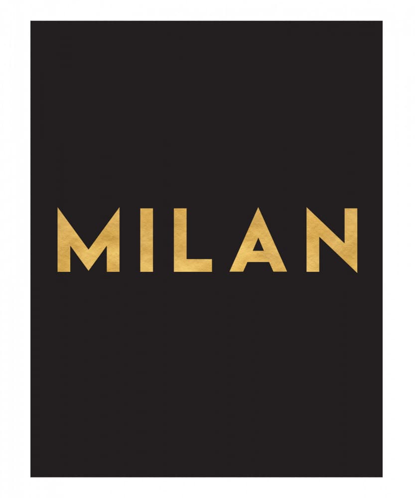 Milan Gold Typography by Emiliano Deificus — canvas wall art