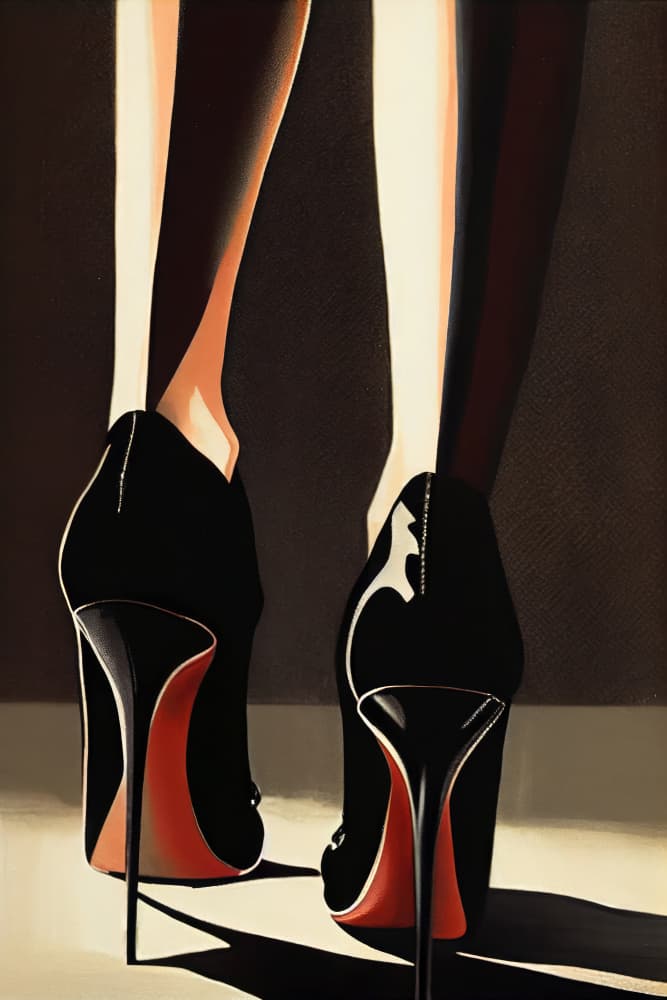Sleek Stiletto Strut by Treechild — canvas wall art
