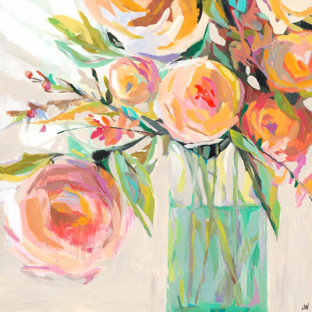 Kelly S Bouquet by Jenny Westenhofer — canvas wall art