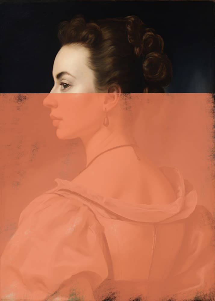 Elegant Woman Profile by The Art Concept — canvas wall art