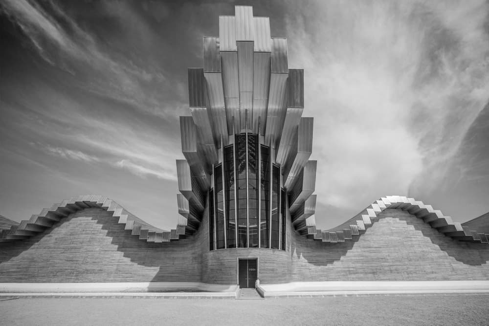 Wavy Modern Architecture by Luc Vangindertael (laGrange) — canvas wall art