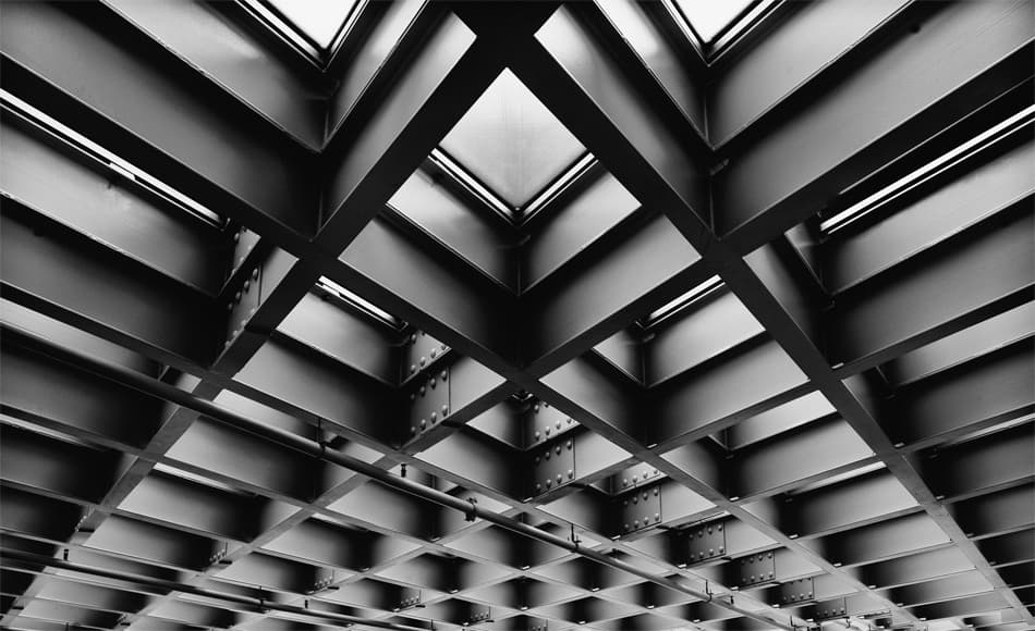 Modern Architectural Grid by David Bowden — canvas wall art