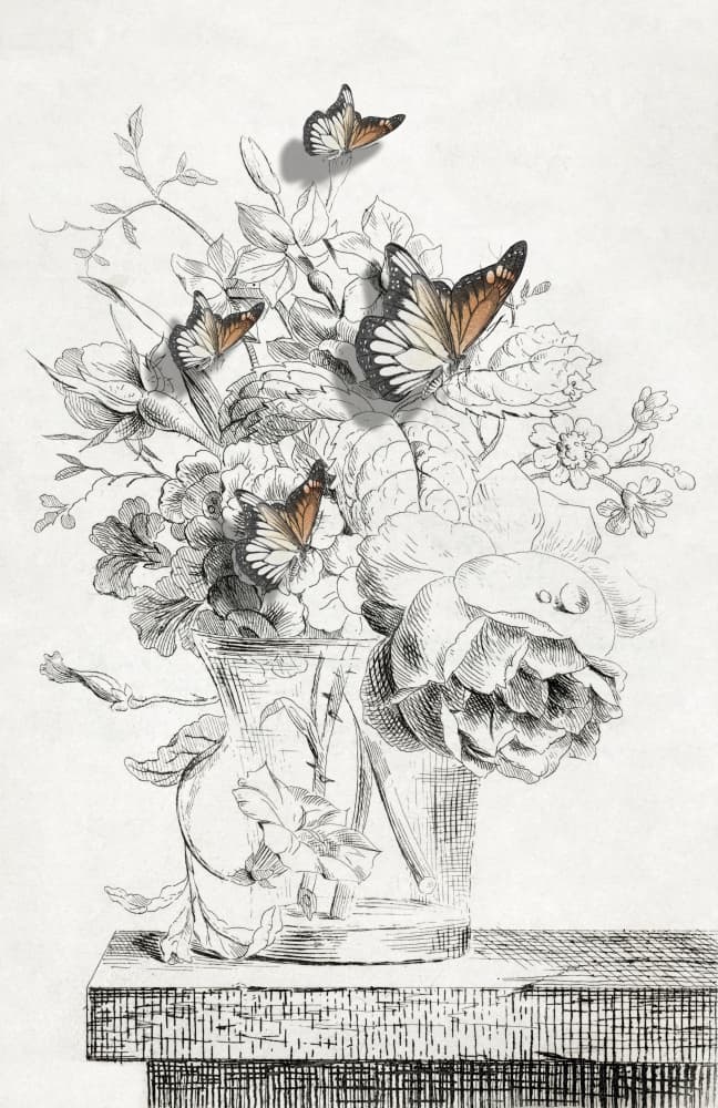 Elegant Floral Butterflies