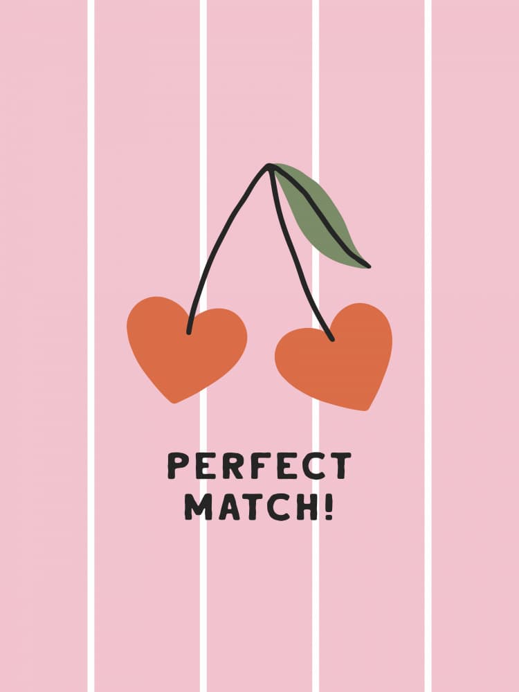 Cherry Love Duo by Treechild — canvas wall art