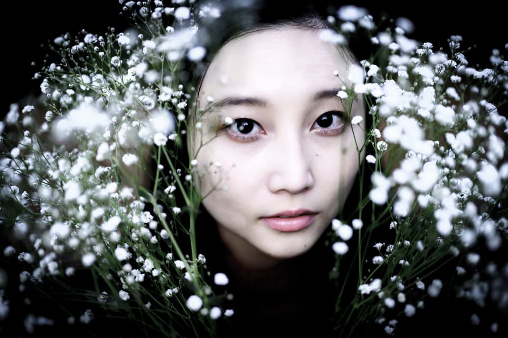 Serene Floral Portrait by Yoshihisa Nemoto — canvas wall art