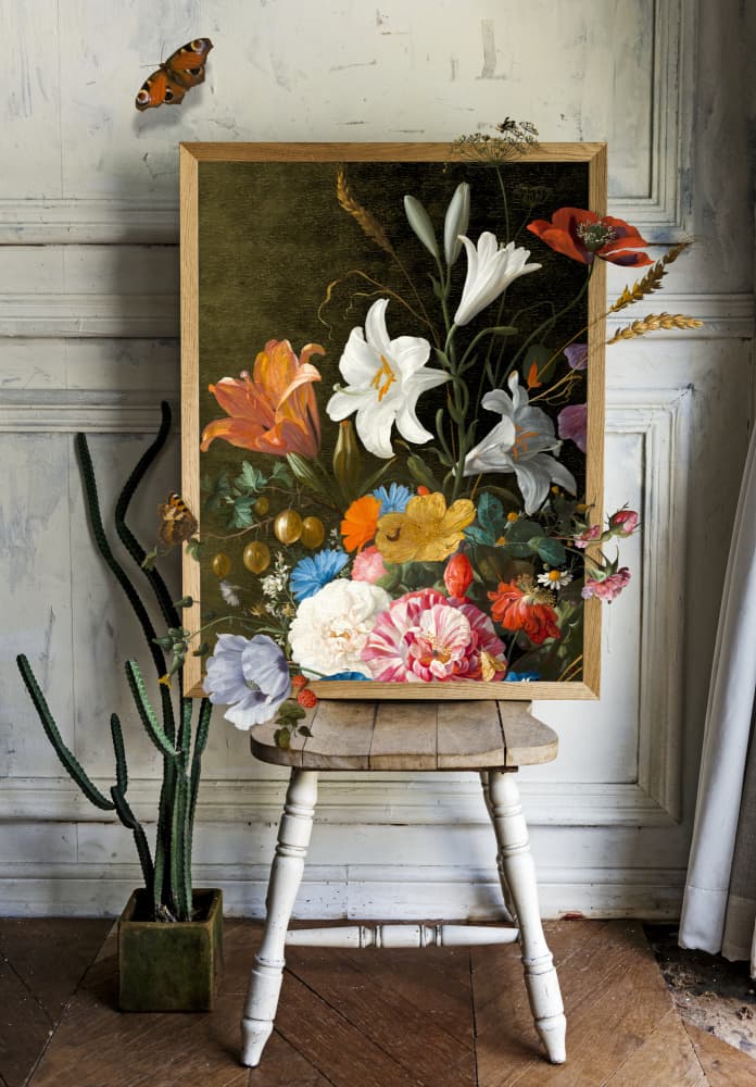 Surreal Floral Still Life by Marja van den Hurk — canvas wall art